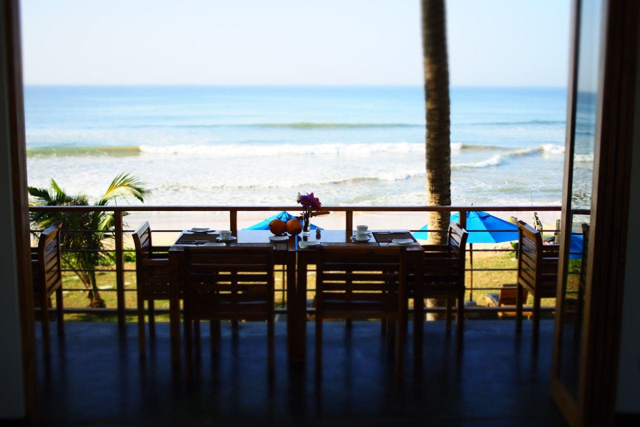 Ocean view dining at The Seascape, Matara